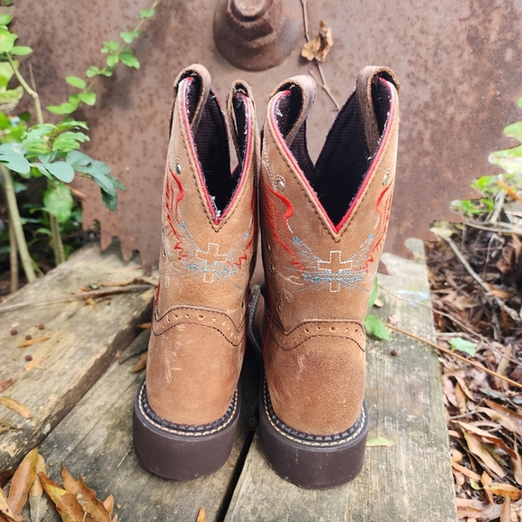 NWT Justin Gypsy Leather Studded Cowgirl Boots - Picture 8 of 14